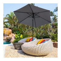 Umbrela de protectie solara pentru gradina, diametru de 2.7 m, gri, Vivo, PU27